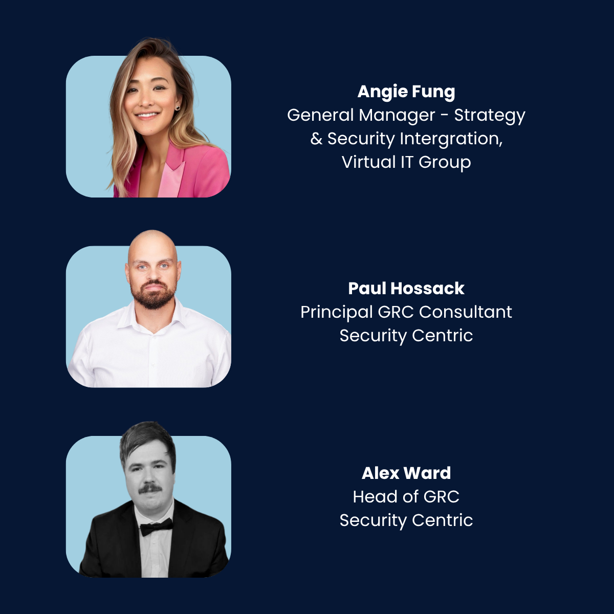 Our webinar speakers